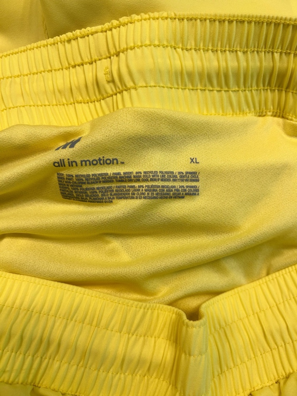 All In Motion Yellow Athletic Running Shorts Women’s XL - Picture 6 of 6